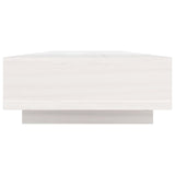 Monitor Stand White 100x27x14 cm Solid Wood Pine - Rear View