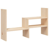 Monitor Stand (39-72)x17x43 cm Solid Wood Pine - Front View