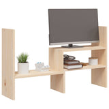 Monitor Stand (39-72)x17x43 cm Solid Wood Pine - Top-Down View