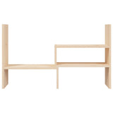 Monitor Stand (39-72)x17x43 cm Solid Wood Pine - Rear View