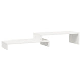 Monitor Stand White (52-101)x22x14 cm Solid Wood Pine - Front View