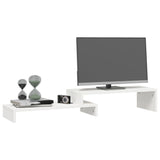 Monitor Stand White (52-101)x22x14 cm Solid Wood Pine - Top-Down View