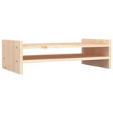 Monitor Stand 50x27x15 cm Solid Wood Pine - Front View