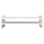 Monitor Stand White 50x27x15 cm Solid Wood Pine