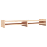 Monitor Stand 100x27x15 cm Solid Wood Pine - Front View