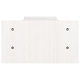 Monitor Stand White 100x27x15 cm Solid Wood Pine - Rear View