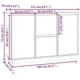 Sideboard 111x34x75 cm Solid Wood Pine - Extra Image