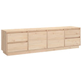 TV Cabinet 176x37x47.5 cm Solid Wood Pine - Front View
