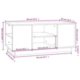Coffee Table 90x49x40.5 cm Solid Wood Pine - Low Angle