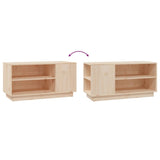 TV Cabinet 80x35x40.5 cm Solid Wood Pine - Close-Up Angle