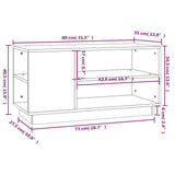 TV Cabinet 80x35x40.5 cm Solid Wood Pine
