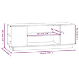 TV Cabinet 110x35x40.5 cm Solid Wood Pine - Low Angle