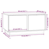 Coffee Table 80x50x40 cm Solid Wood Pine - Extra Image
