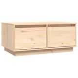 Coffee Table 80x50x35 cm Solid Wood Pine - Front View