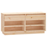 Shoe Cabinet 110x34x52 cm Solid Wood Pine - Front View