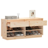Shoe Cabinet 110x34x52 cm Solid Wood Pine - Top-Down View