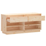 Shoe Cabinet 110x34x52 cm Solid Wood Pine - Rear View