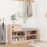 Shoe Cabinet 110x34x61 cm Solid Wood Pine - Side View