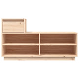 Shoe Cabinet 110x34x61 cm Solid Wood Pine - Rear View