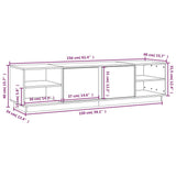 TV Cabinet 156x40x40 cm Solid Wood Pine