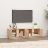 TV Cabinet 140x40x40 cm Solid Wood Pine - Side View
