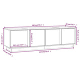 TV Cabinet 140x40x40 cm Solid Wood Pine
