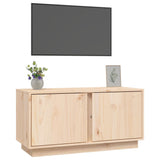 TV Cabinet 80x35x40.5 cm Solid Wood Pine - Top-Down View