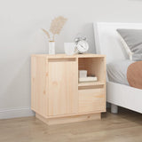 Bedside Cabinets 2 pcs 50x34x50 cm Solid Wood Pine - Side View