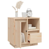Bedside Cabinets 2 pcs 50x34x50 cm Solid Wood Pine - Rear View