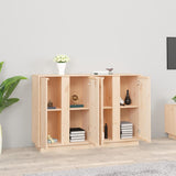 Sideboard 120x35x80 cm Solid Wood Pine - Side View