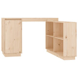 Desk 110x50x75 cm Solid Wood Pine - Front View