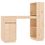 Desk 110x53x117 cm Solid Wood Pine - Front View
