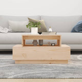 Coffee Table 80x55x40.5 cm Solid Wood Pine - Side View