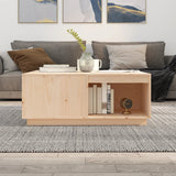 Coffee Table 100x101x40.5 cm Solid Wood Pine - Side View
