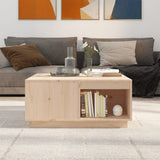 Coffee Table 80x81x36.5 cm Solid Wood Pine - Side View