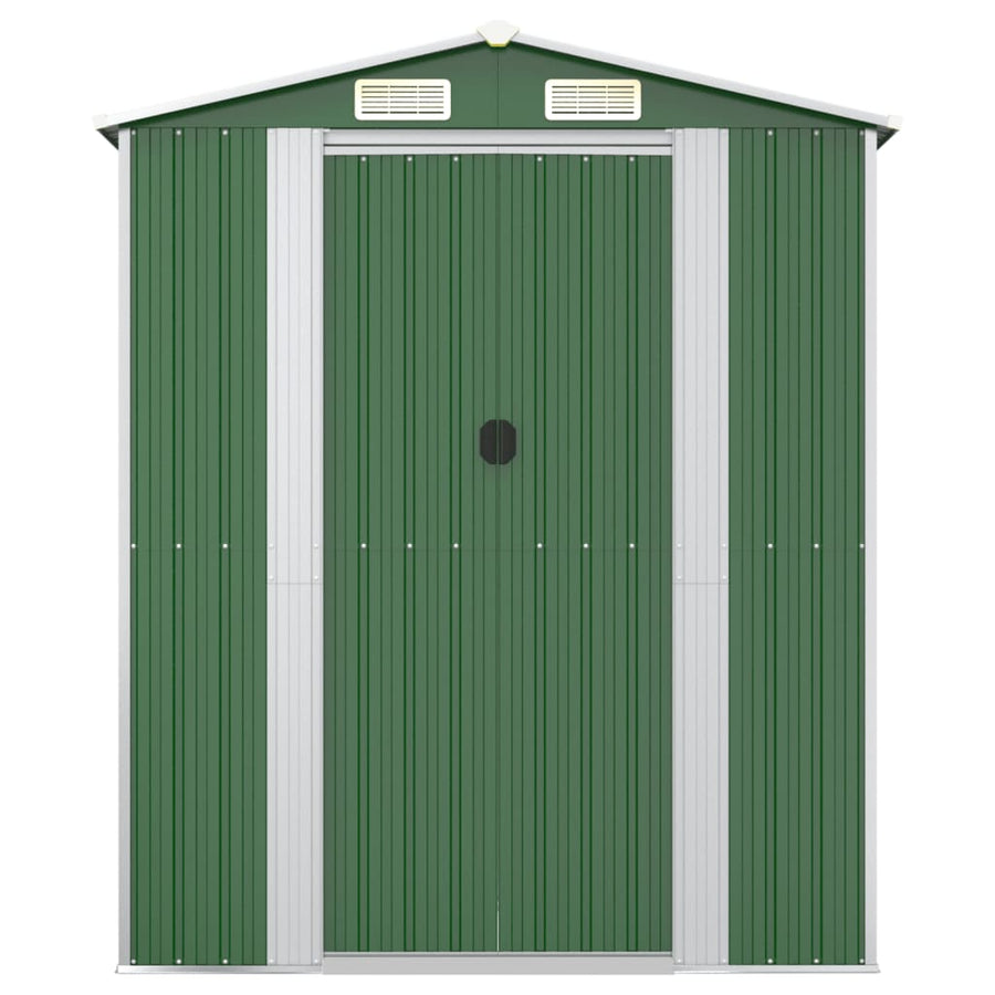 Garden Shed Green 192x191x223 cm Galvanised Steel