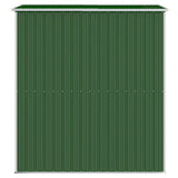 Garden Shed Green 192x191x223 cm Galvanised Steel - 45-Degree Angle