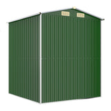 Garden Shed Green 192x191x223 cm Galvanised Steel - Rear View