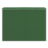 Garden Shed Green 192x274x223 cm Galvanised Steel - 45-Degree Angle