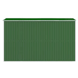 Garden Shed Green 192x357x223 cm Galvanised Steel - 45-Degree Angle