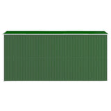 Garden Shed Green 192x440x223 cm Galvanised Steel