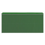 Garden Shed Green 192x440x223 cm Galvanised Steel - 45-Degree Angle