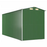 Garden Shed Green 192x440x223 cm Galvanised Steel - Rear View