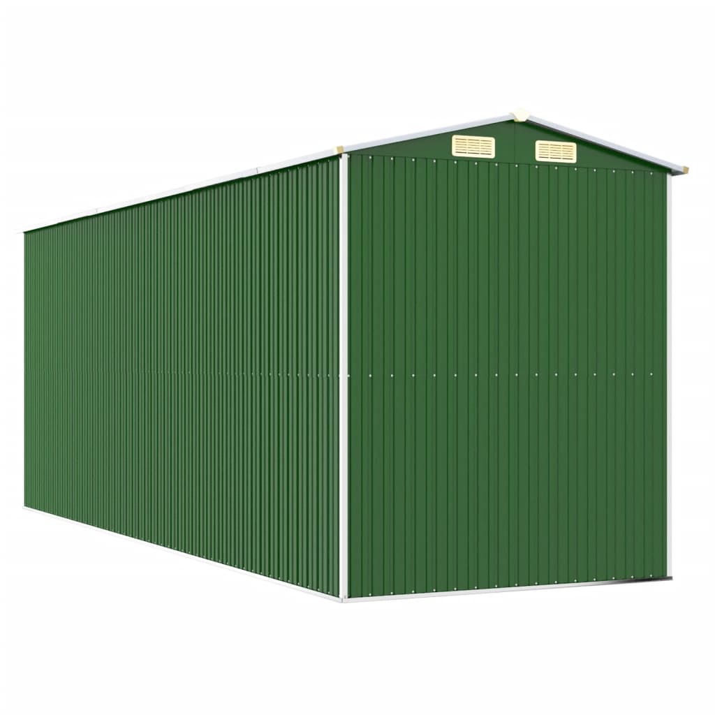 Garden Shed Green 192x523x223 cm Galvanised Steel