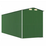 Garden Shed Green 192x523x223 cm Galvanised Steel - Rear View