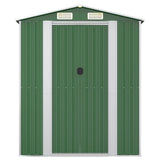 Garden Shed Green 192x606x223 cm Galvanised Steel - Top-Down View