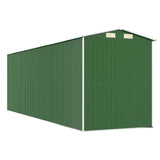 Garden Shed Green 192x606x223 cm Galvanised Steel - Rear View