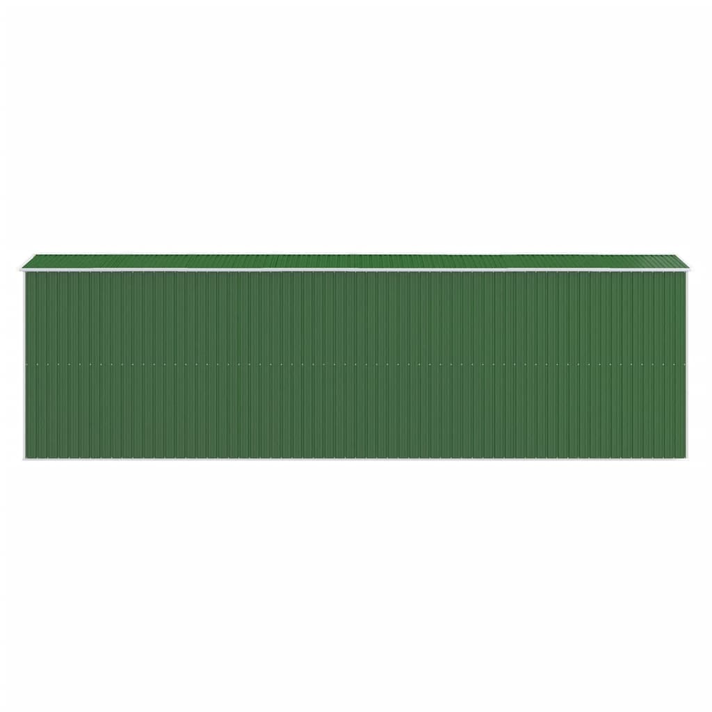Garden Shed Green 192x689x223 cm Galvanised Steel