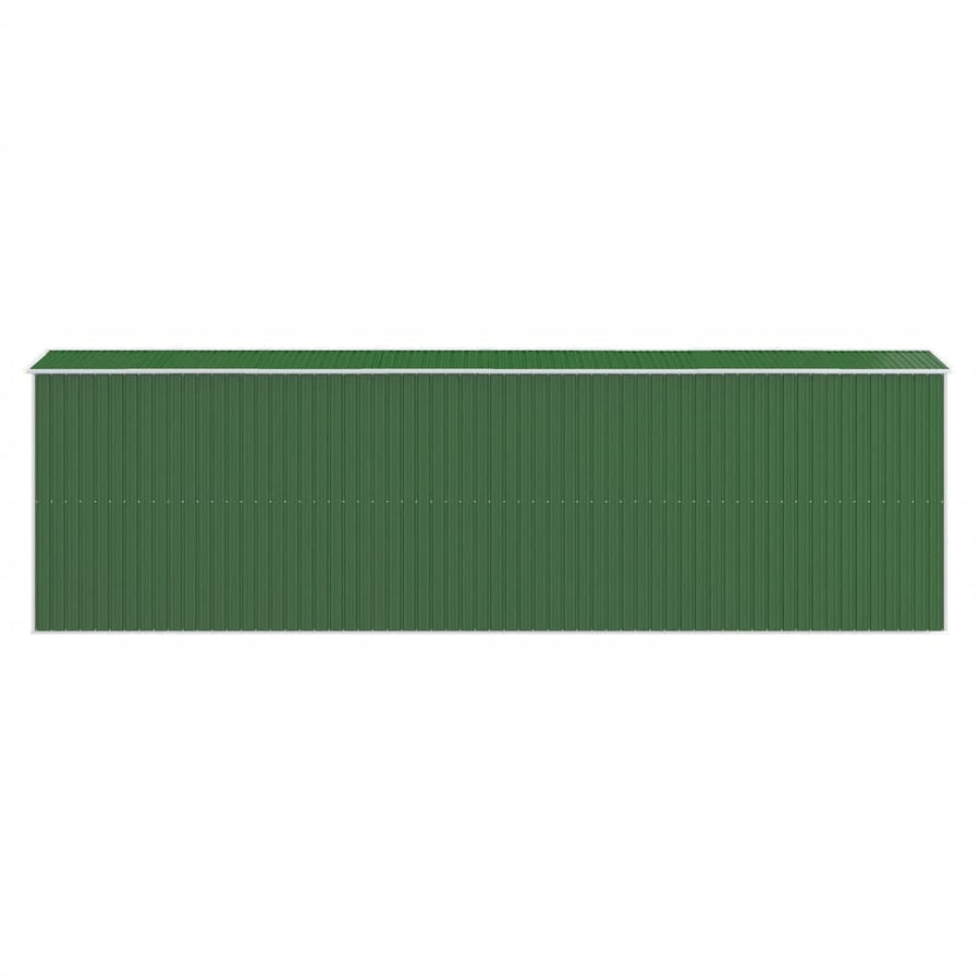 Garden Shed Green 192x689x223 cm Galvanised Steel