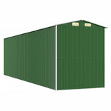 Garden Shed Green 192x689x223 cm Galvanised Steel - Rear View